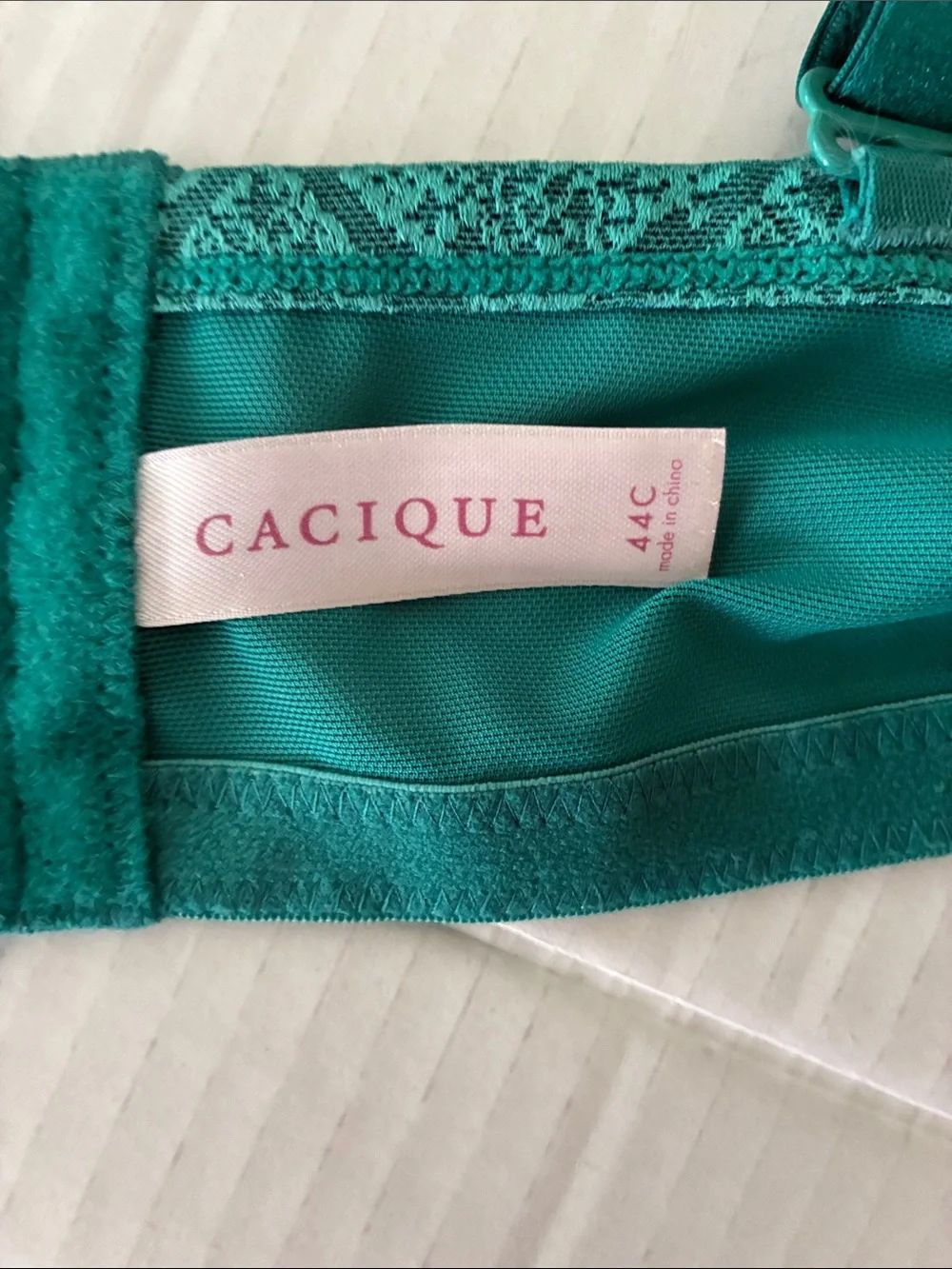 Cacique Bra Back Smoothing Underwire Green Plus SZ 44C Like New!